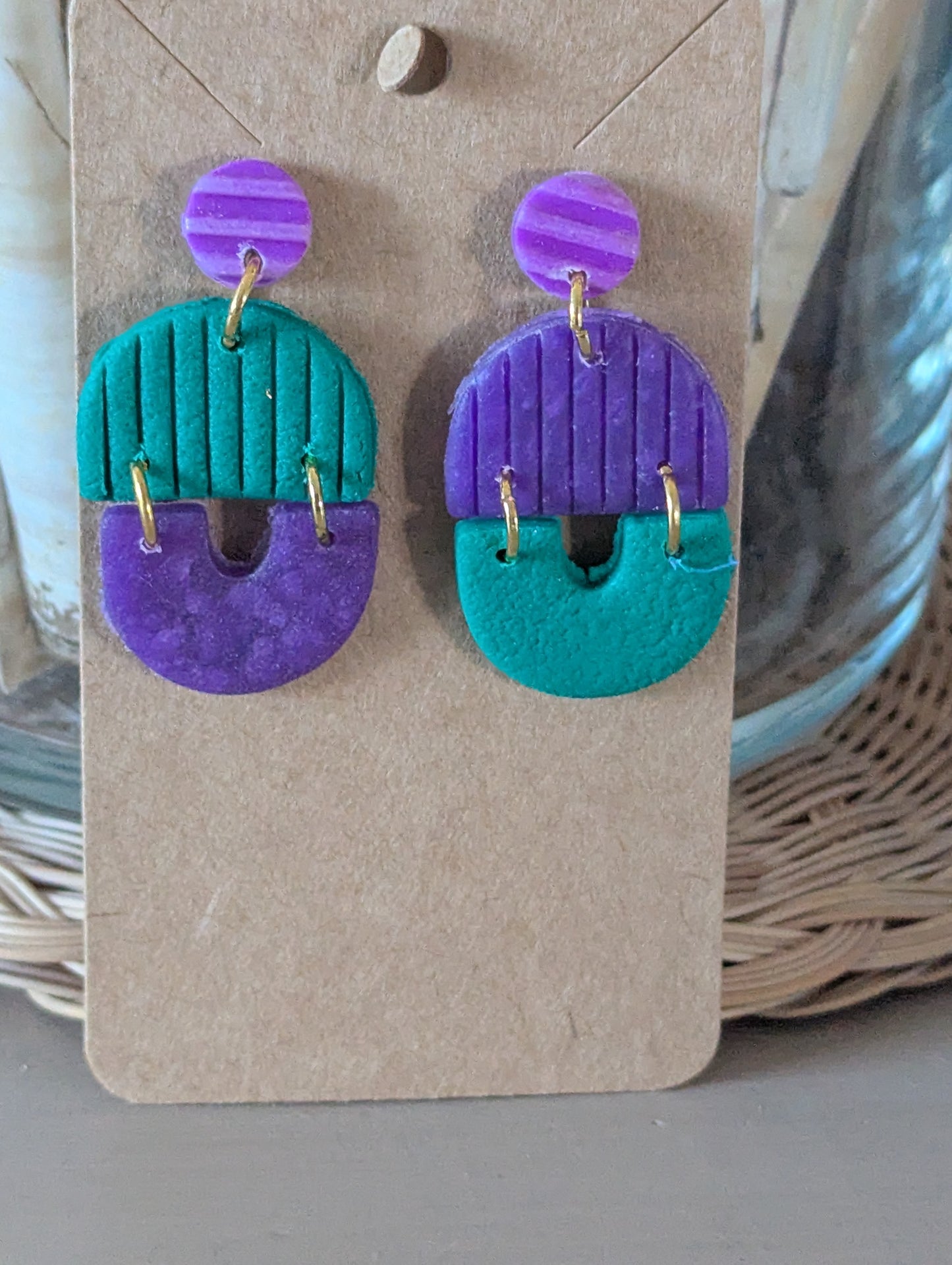 Boucles d'oreilles "Nostalgie 90 " – Argile Polymère Faite Main