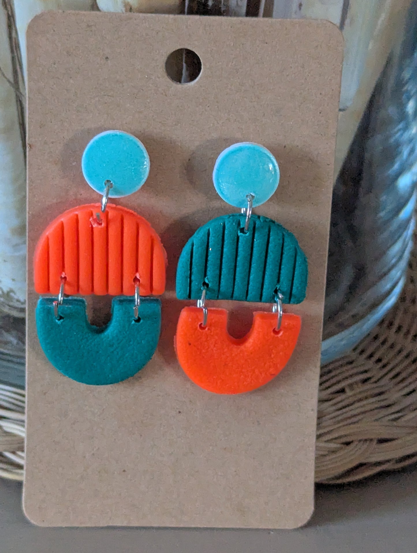 Boucles d'oreilles "Nostalgie 90 " – Argile Polymère Faite Main