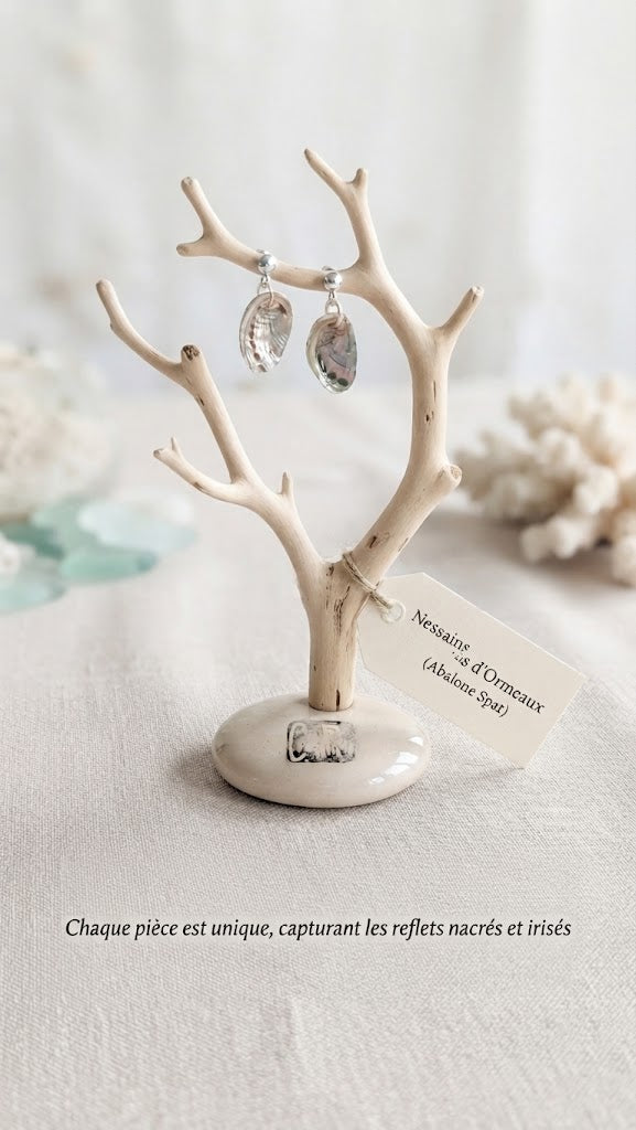 Boucles d'oreilles pendantes "Nessains d'Ormeaux"