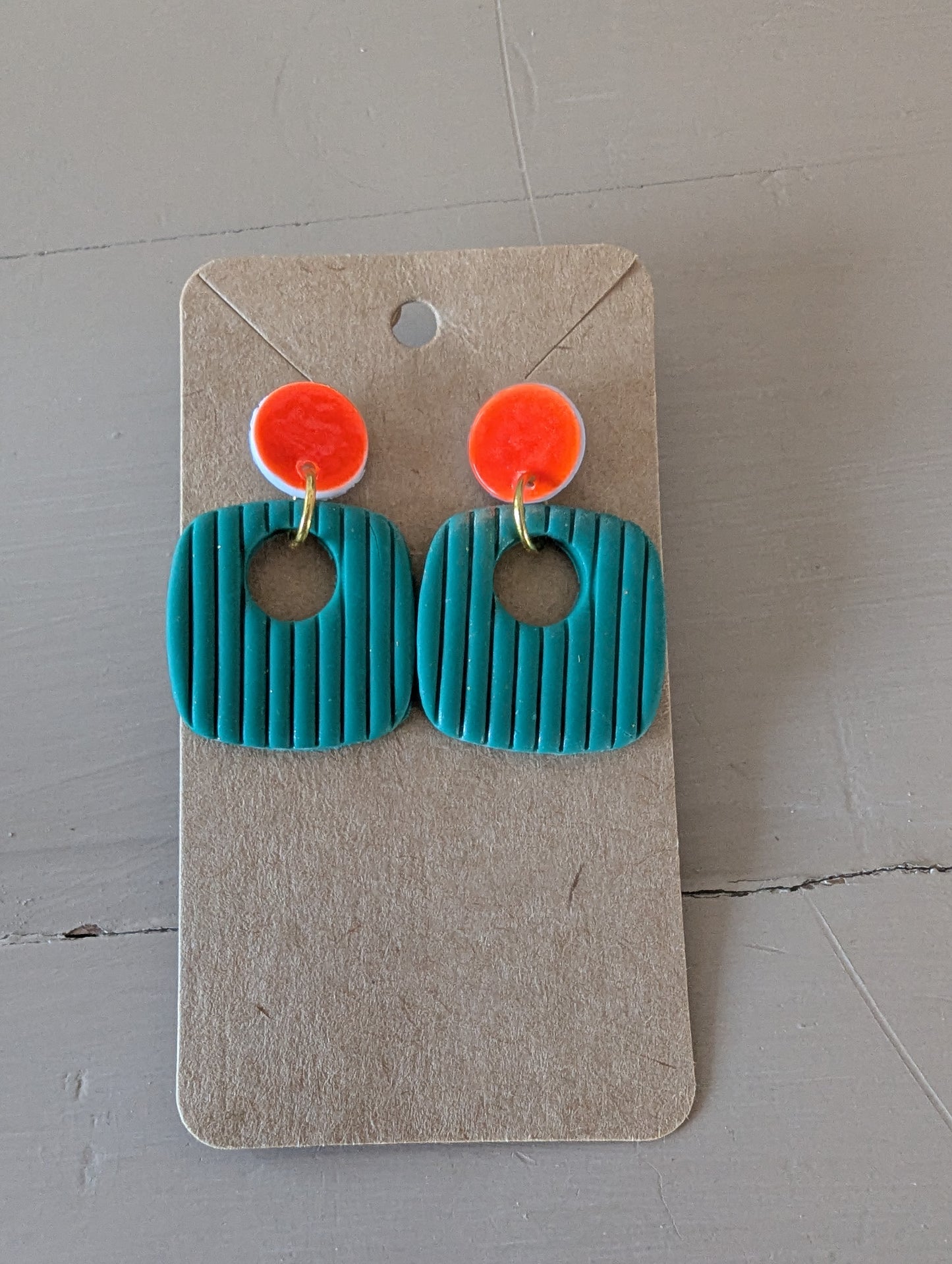 Boucles d'oreilles "Nostalgie 90 SQUARE" – Argile Polymère Faite Main