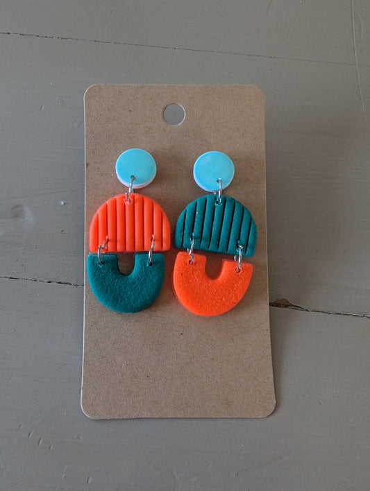 Boucles d'oreilles "Nostalgie 90 " – Argile Polymère Faite Main